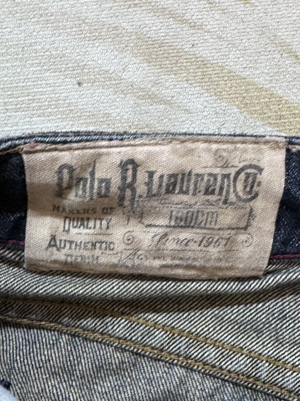 Polo Ralph Lauren Vintage Polo Ralph Lauren Blue Wash Whiskers Denim Size US 29 - 9 Thumbnail