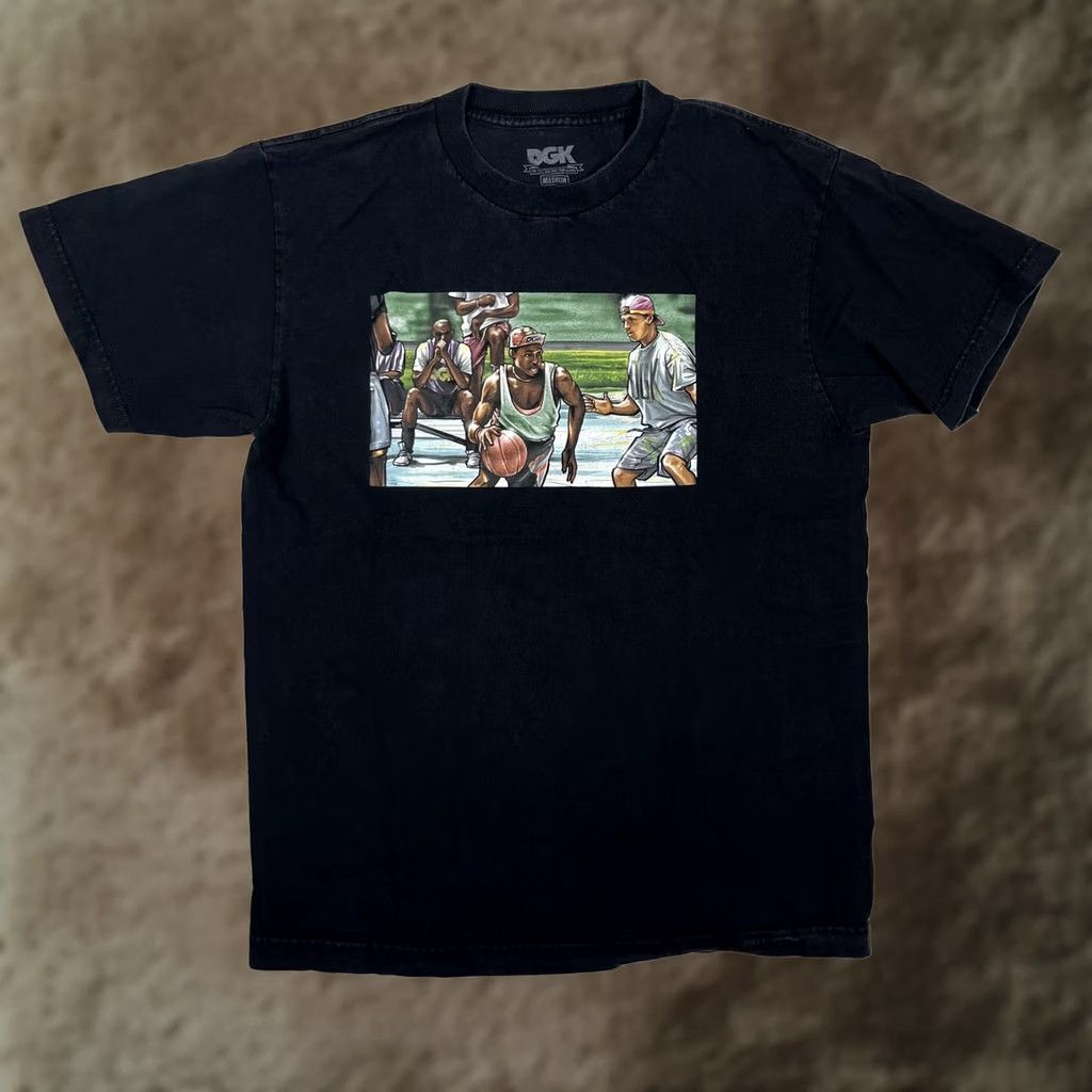 DGK DGK T-Shirt White Men Can't Jump Mens Medium Black Y2K Vintage Size US M / EU 48-50 / 2 - 1 Thumbnail