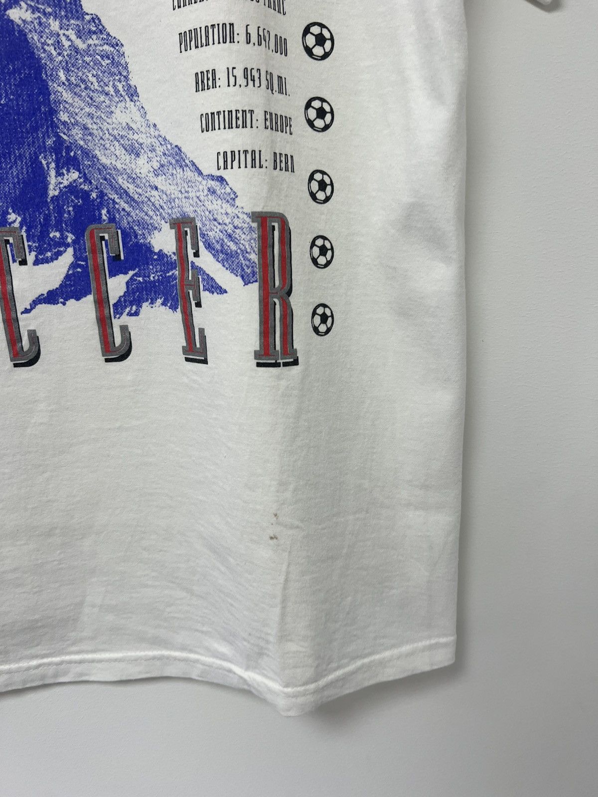 Vintage Switzerland 1991 World Cup USA 1994 T shirt Swiss Tee Sz L Size US L / EU 52-54 / 3 - 20 Thumbnail
