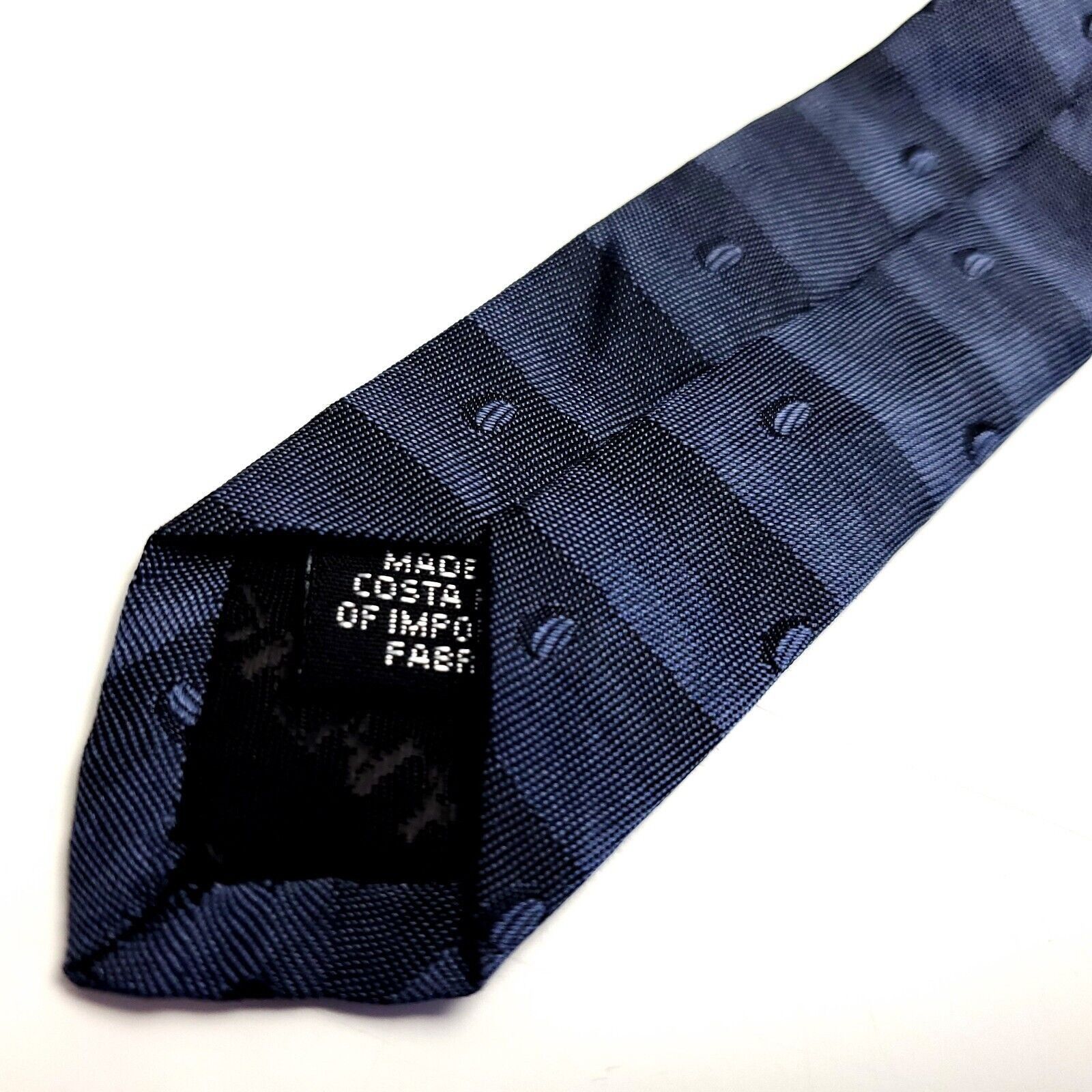 DKNY DKNY Blue Gray Silk Tie Woven Wide Dots Size ONE SIZE - 5 Thumbnail