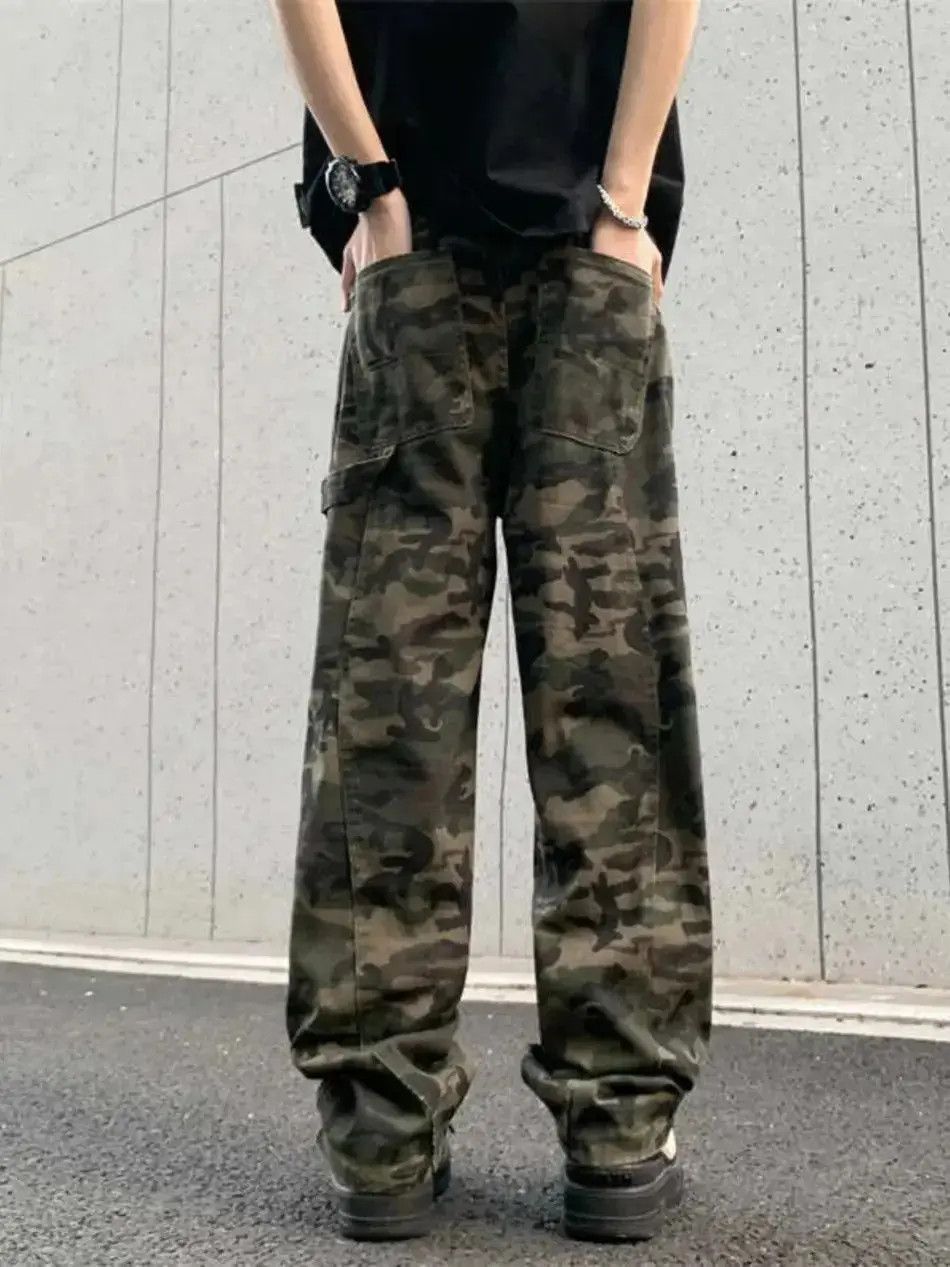 Japanese Brand Retro loose fitting straight leg wide leg jeans Size US 32 / EU 48 - 5 Thumbnail