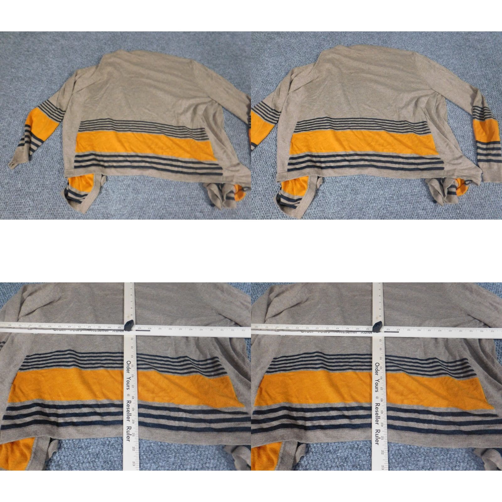 Vintage August Silk Cardigan Sweater Womens L Brown Open Crew Neck Casual Knit Winter Vintage: No Size L / US 10 / IT 46 - 8 Thumbnail