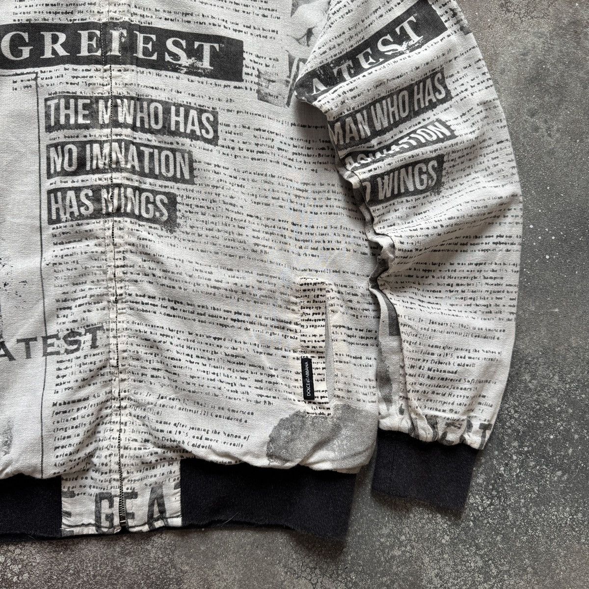 Dolce & Gabbana D&G Dolce & Gabbana x Mohamed Ali Gazette Printed Zip Hoodie Size XS / US 0-2 / IT 36-38 - 7 Thumbnail