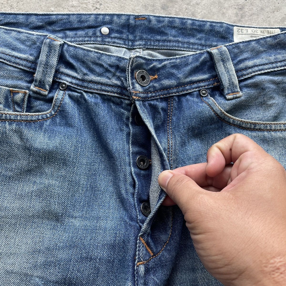 Diesel Vintage Diesel Industry FlyButton Denim Faded Jeans Pants Size US 32 / EU 48 - 8 Thumbnail