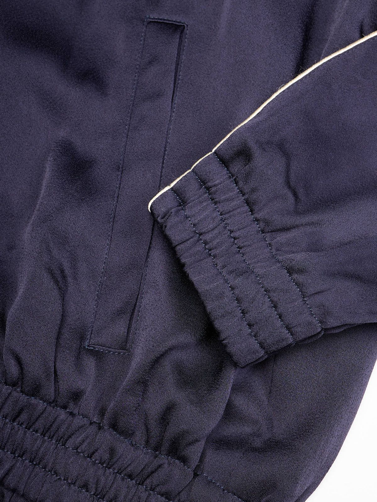 Saint Laurent Paris SAINT LAURENT Paris Navy Zip-Up Track Jacket Size US L / EU 52-54 / 3 - 4 Thumbnail