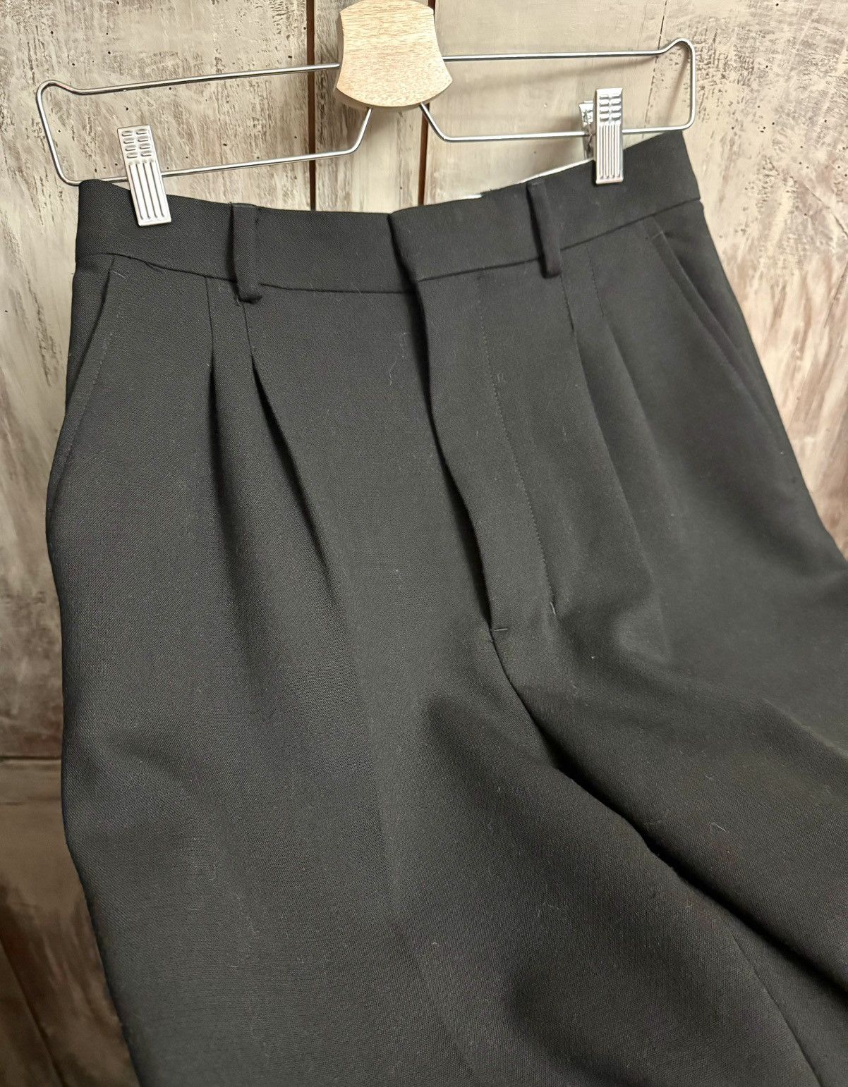 AMI ami paris black heavy wool carotte pants 36 wo Size 26" / US 2 / IT 38 - 8 Thumbnail