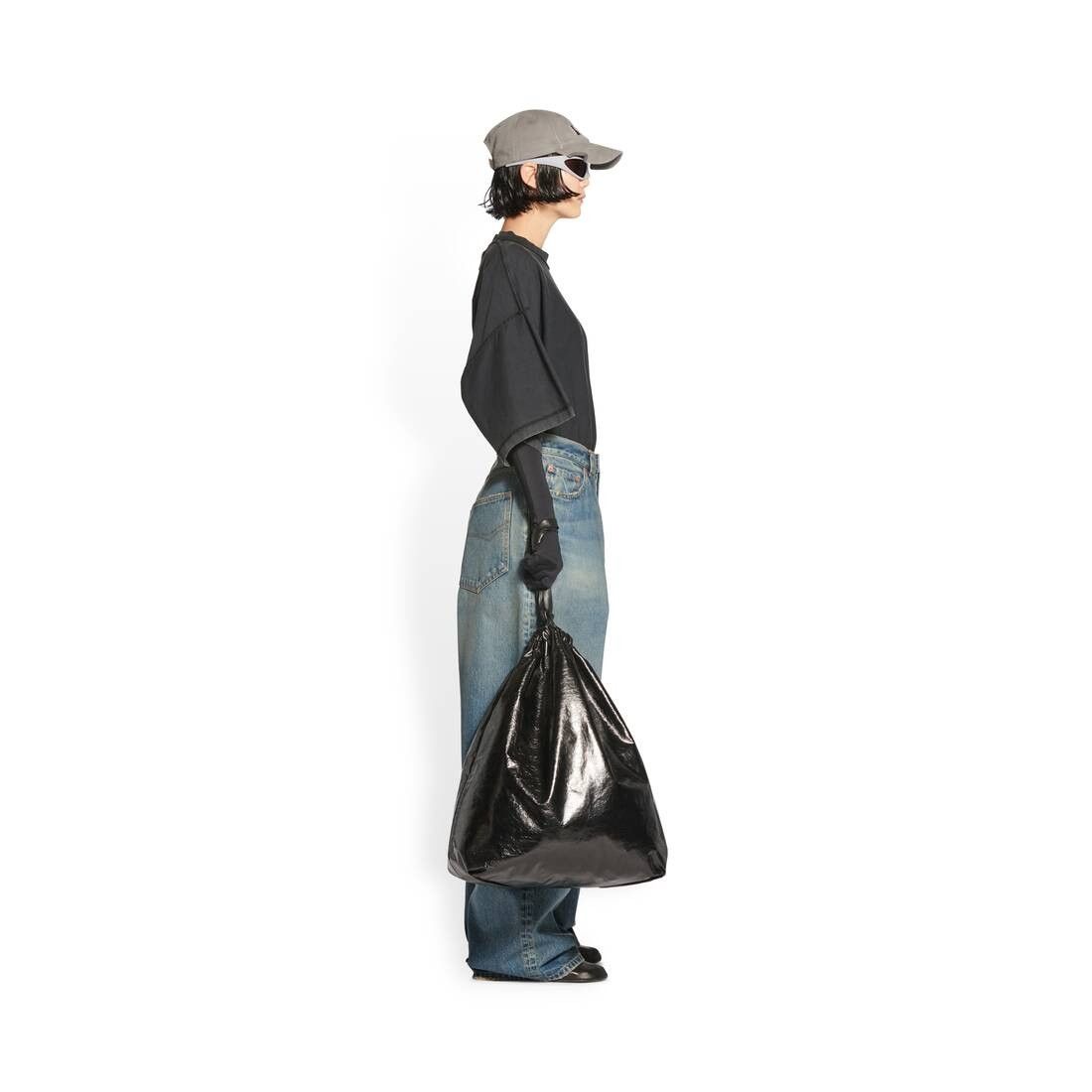 Balenciaga o1mt1gz0924 555 / Large Baggy Jeans in Blue Size 24" / US 00 / IT 34 - 3 Thumbnail