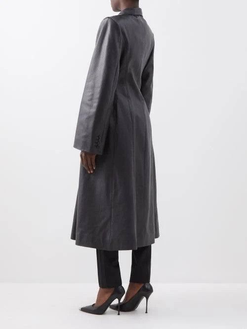 Balenciaga o1bcso1str1124 Flare Hourglass Coat in Black Size S / US 4 / IT 40 - 8 Thumbnail