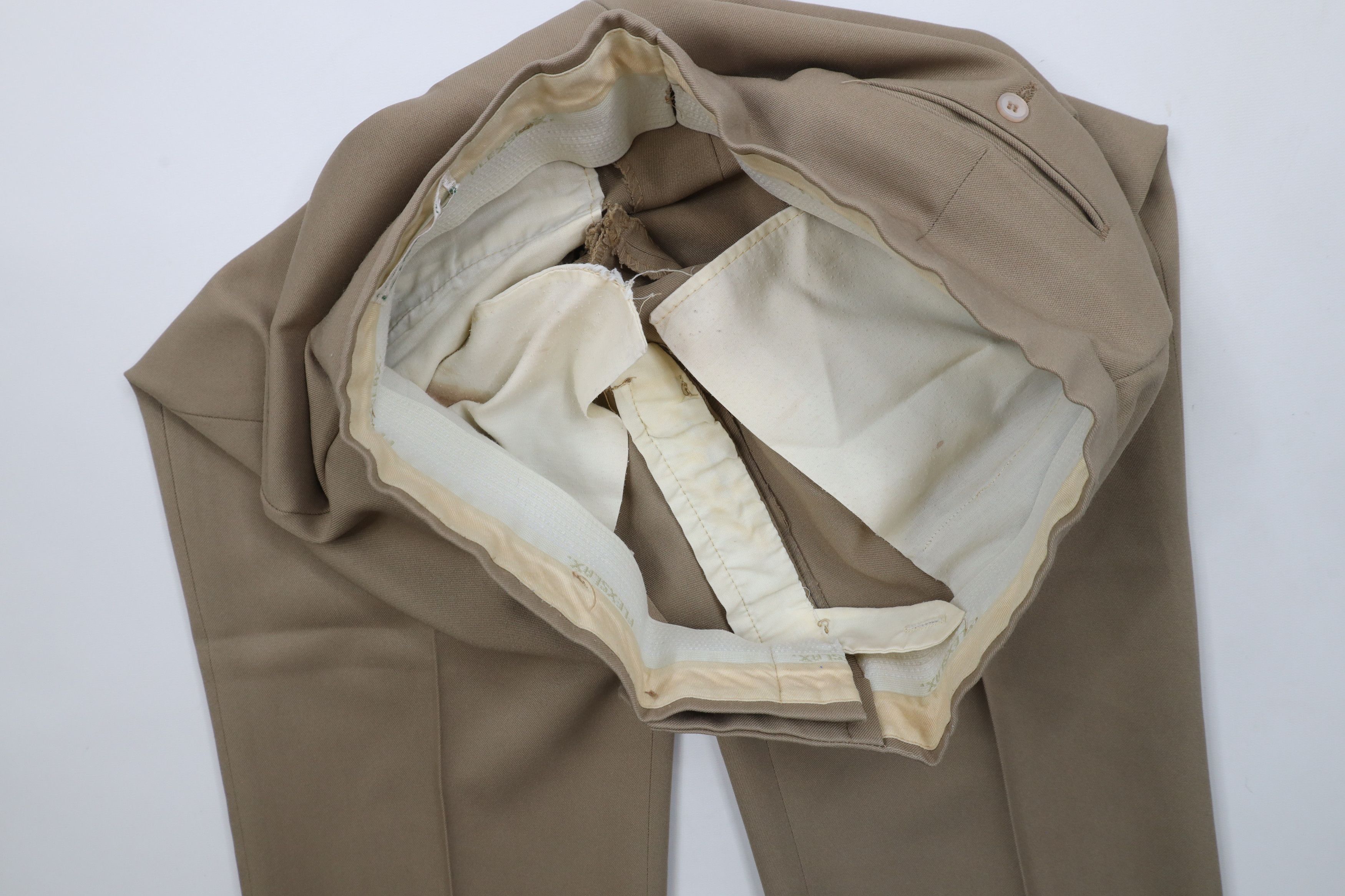 Vintage Vintage 70s Streetwear Flared Wide Leg Chino Pants Beige USA Size US 34 / EU 50 - 8 Thumbnail