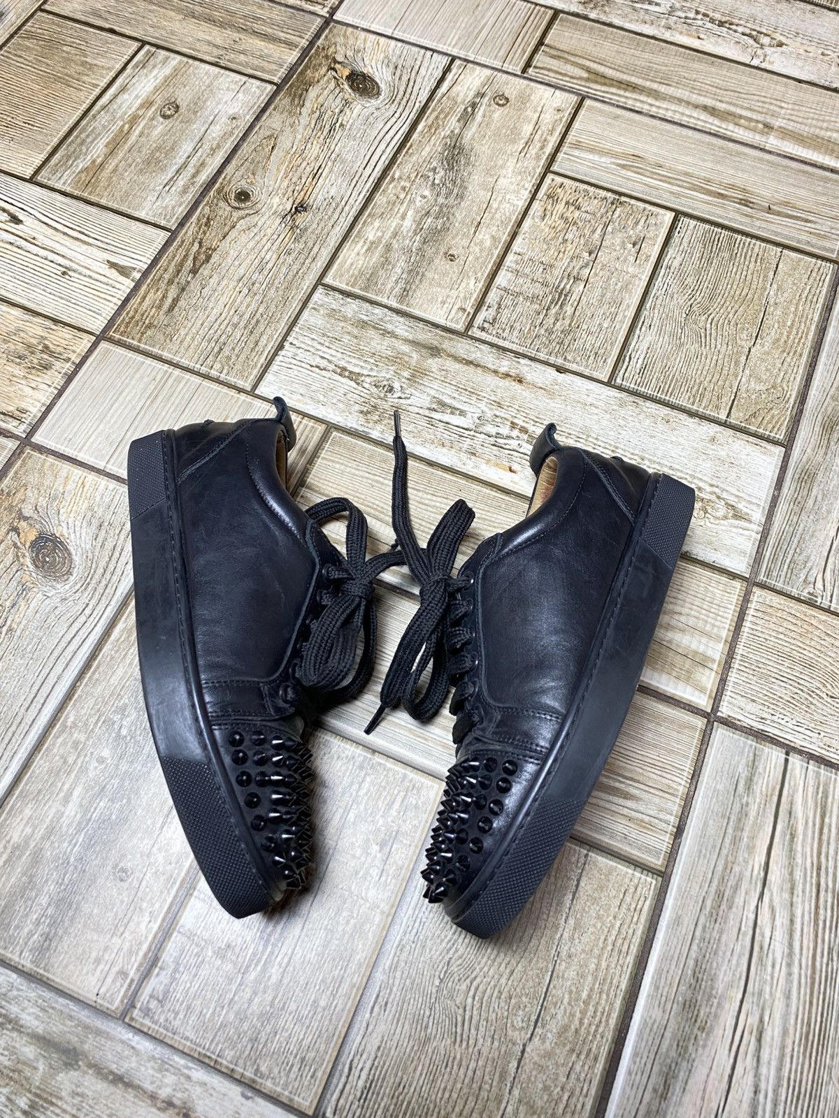 Christian Louboutin Christian louboutin sneakers black leather us7 Size US 7 / IT 37 - 5 Thumbnail