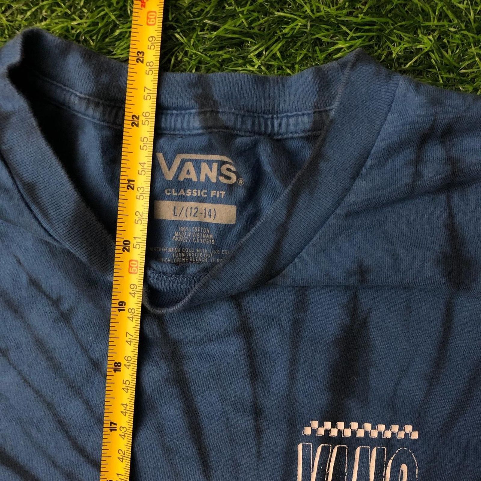 Vans Men’s Navy/Blue Retro Tie-Dye Vans Graphic Tee Size US S / EU 44-46 / 1 - 4 Thumbnail