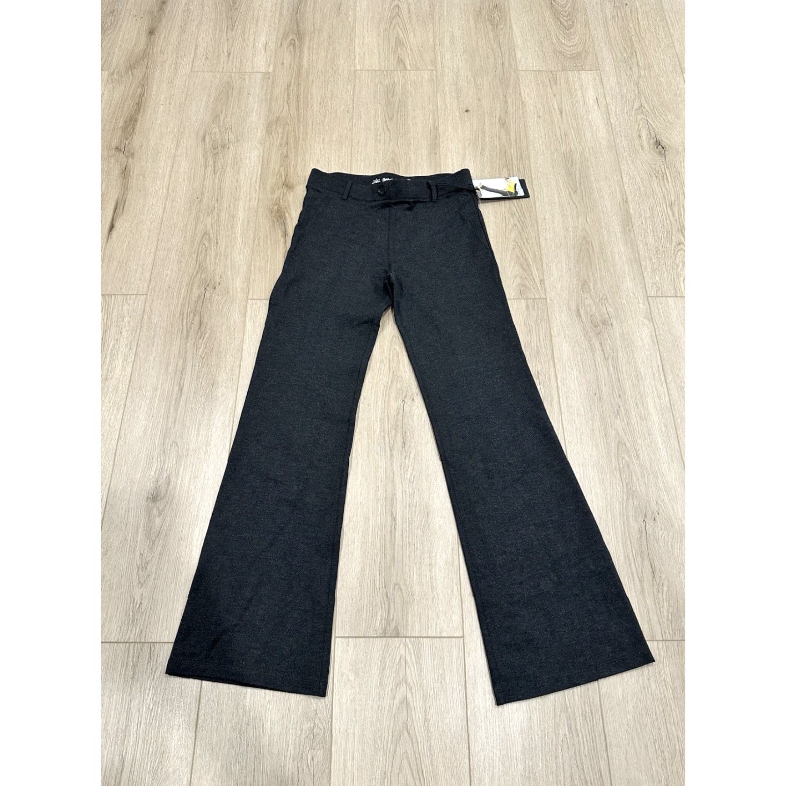 Vintage Betabrand Classic Dress Pants Yoga Pant Women's PS Petite Grey Boot Cut Pant Size 28" / US 6 / IT 42 - 2 Thumbnail