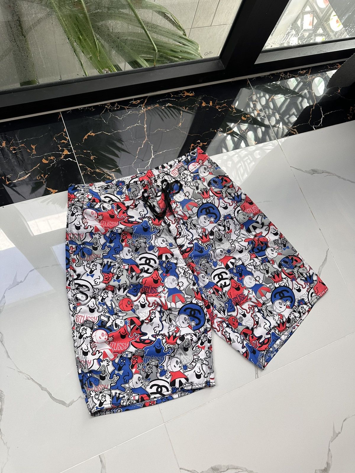 Stussy × Vintage STUSSY VINTAGE MONOLOGO STREETWEAR SHORTS Size US 32 / EU 48 - 1 Thumbnail