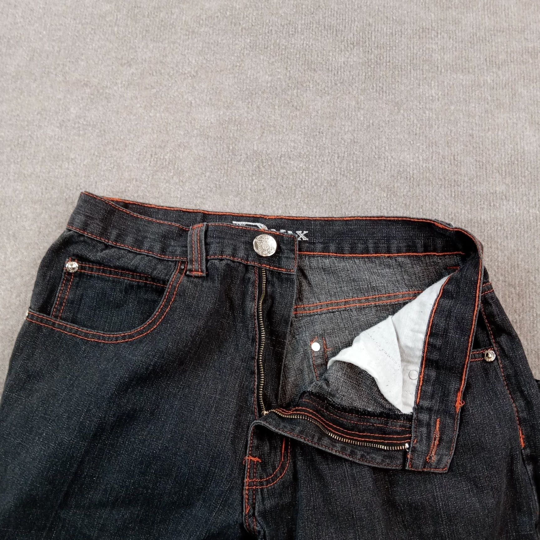 Vintage D-Max Jeans Men 36x34 Gray Straight Streetwear Embroidered Y2K Denim 5 Pocket Classic Regular Size 36 Mens Jeans Size US 34 / EU 50 - 6 Thumbnail