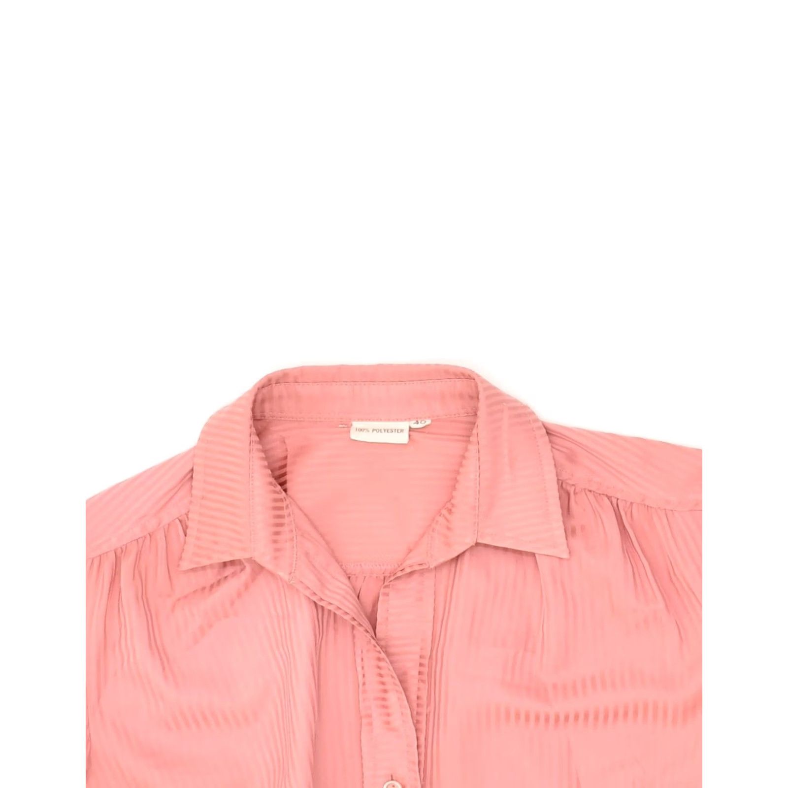 Pinko VINTAGE Womens Shirt EU 40 Medium Pink Striped Polyester Size M / US 6-8 / IT 42-44 - 5 Thumbnail