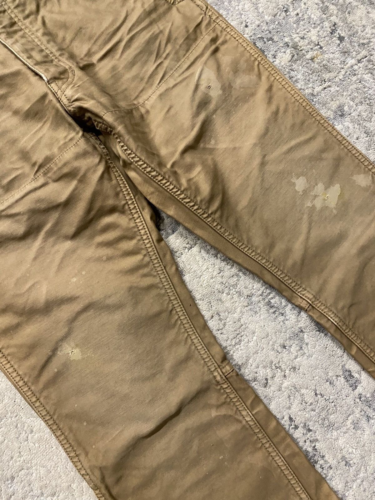 Isamu Katayama Backlash Backlash Suede Panel Oil Stained Bootcut Pants Size US 29 - 3 Thumbnail