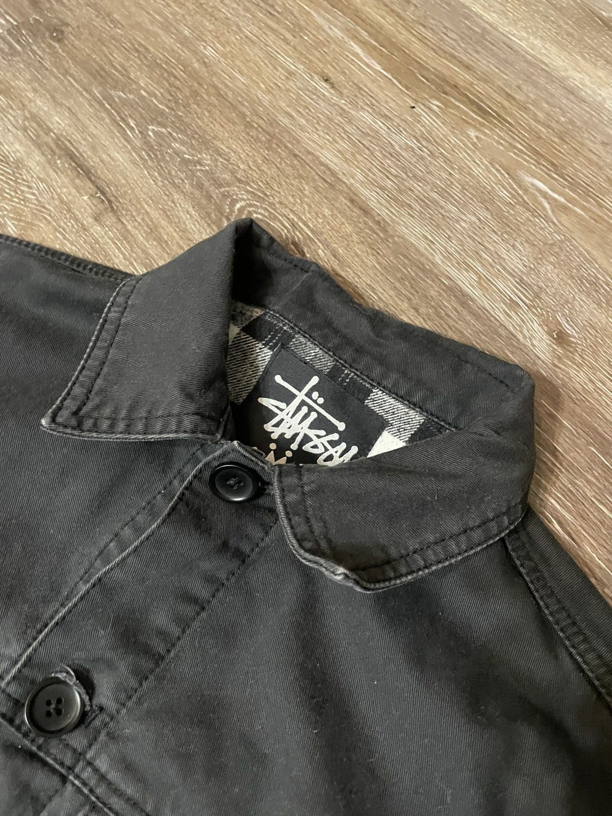 Stussy Black 2000s Stussy Collared Button Up Jacket Size US S / EU 44-46 / 1 - 6 Thumbnail