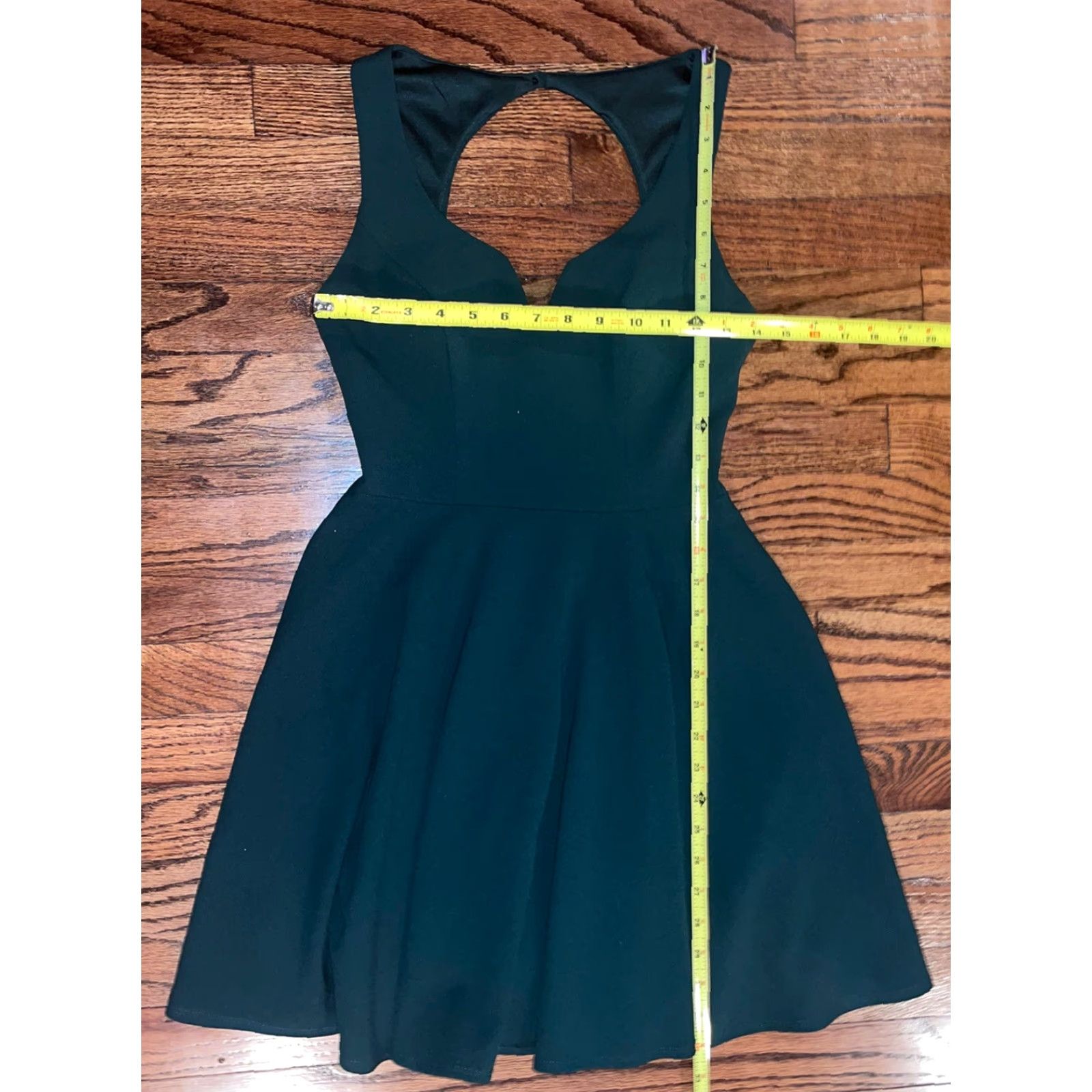 Vintage VINTAGE B Darlin Women Dress Sleeveless Green V-Neck Peak A Boo Back 3/4 Size XS / US 0-2 / IT 36-38 - 5 Thumbnail