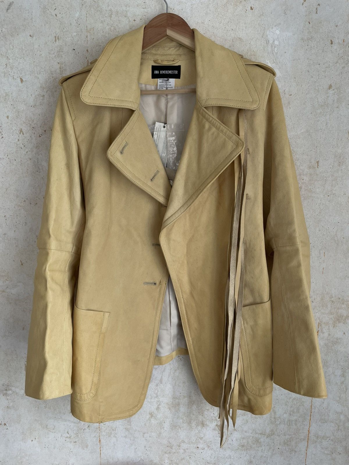 Ann Demeulemeester Ann demeulemeester fw02 camel leather fringe jacket Size US S / EU 44-46 / 1 - 4 Thumbnail