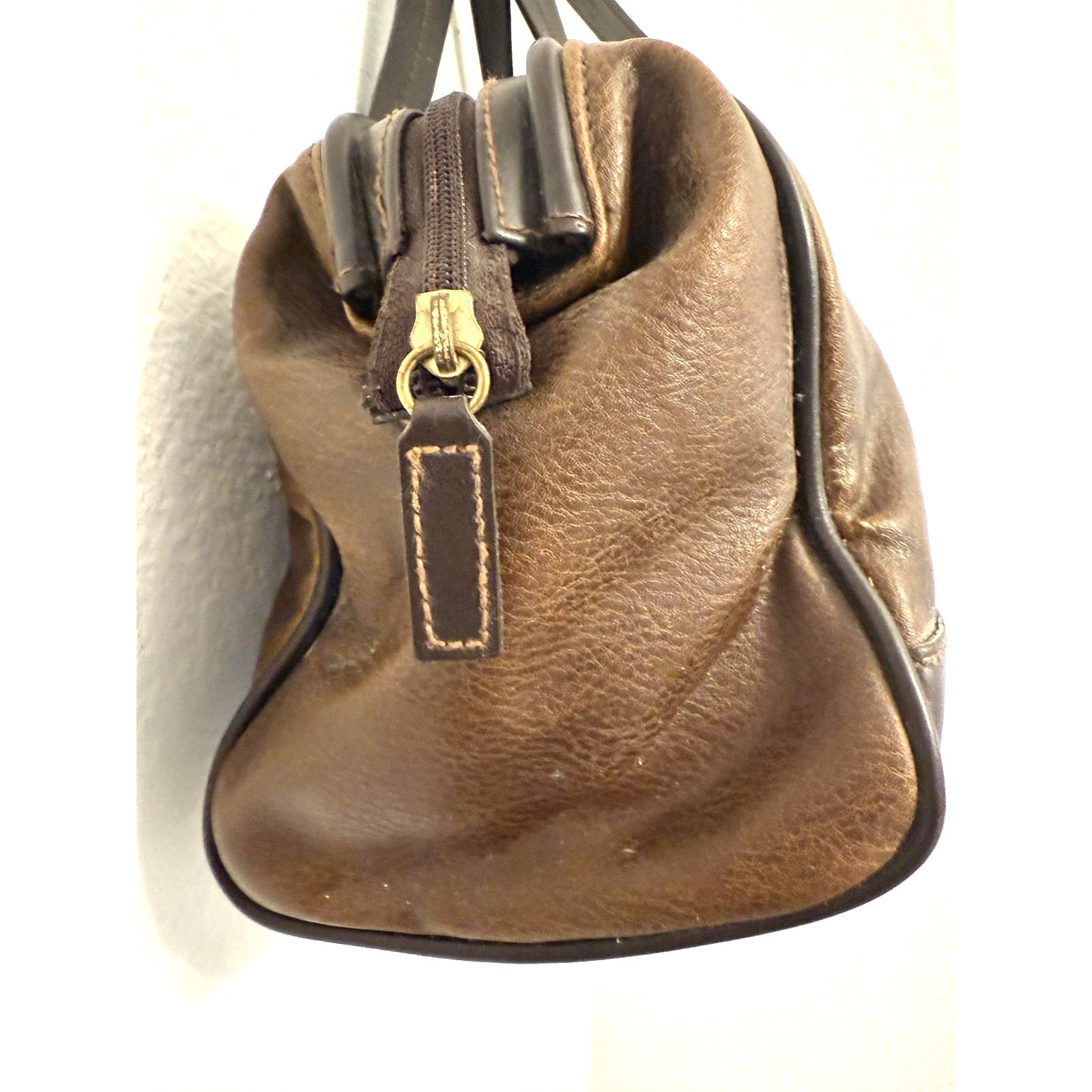Relic Vintage Relic Brown Leather Duffel Bag Satchel Travel 13" Size ONE SIZE - 4 Thumbnail