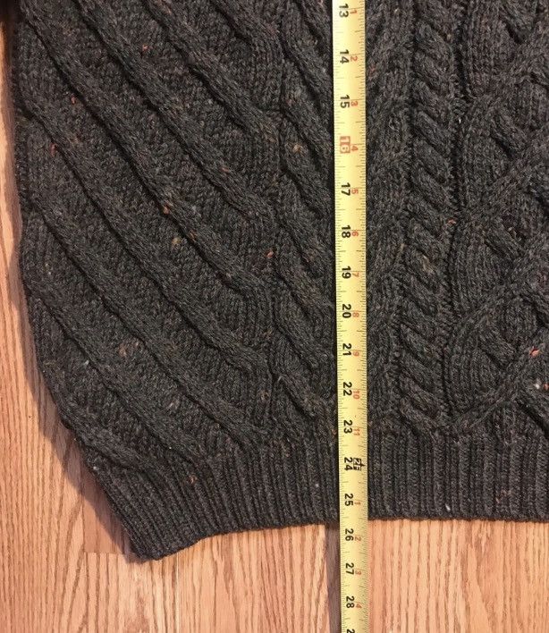 Lands' End Vintage Aran Wool Fishermans Sweater Mens L Green Lands End Size US L / EU 52-54 / 3 - 4 Thumbnail