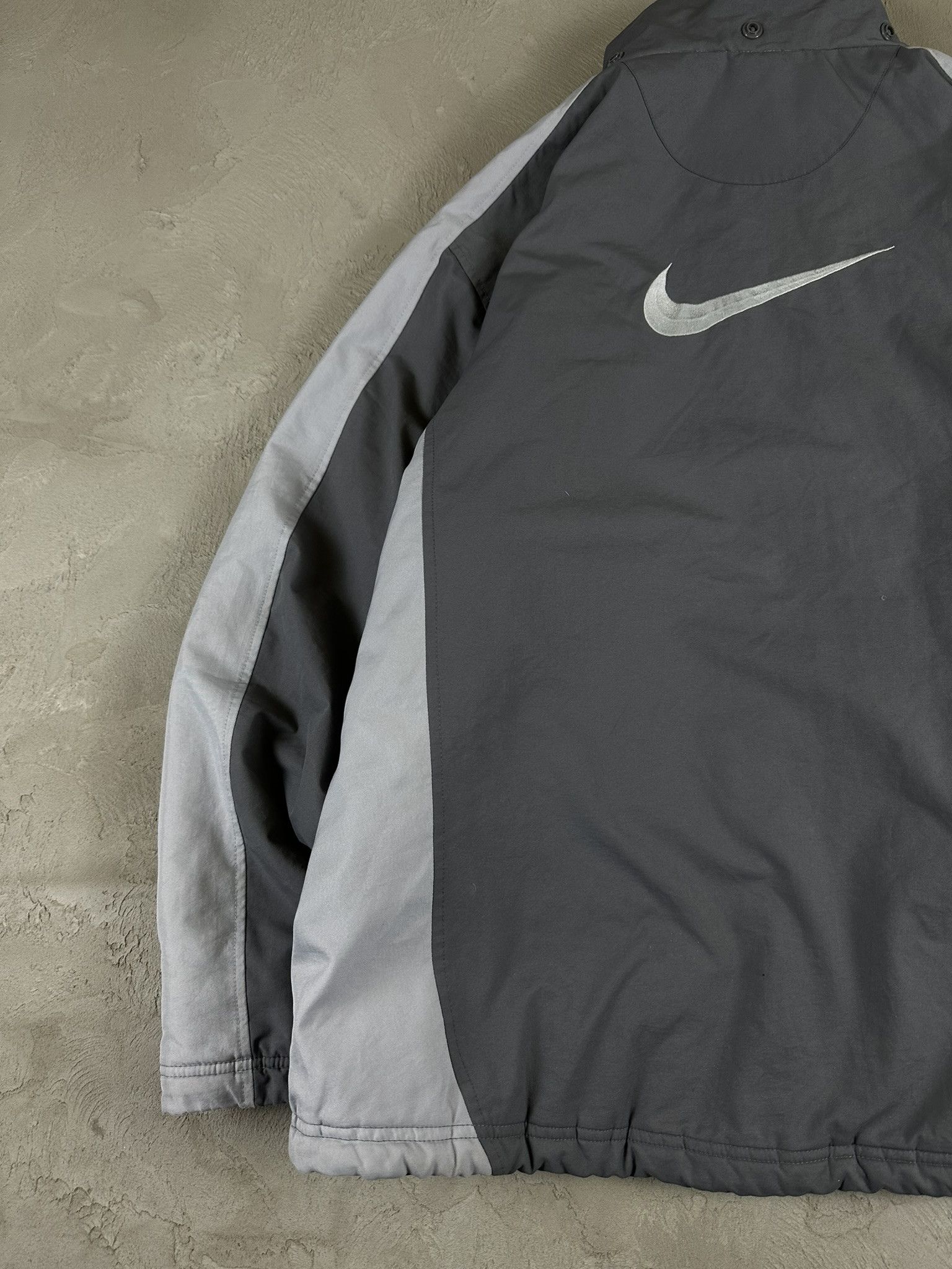 Nike × Vintage Vintage Y2k Nike Big Swoosh Logo Nylon Tracksuit Jacket Size US XL / EU 56 / 4 - 6 Thumbnail
