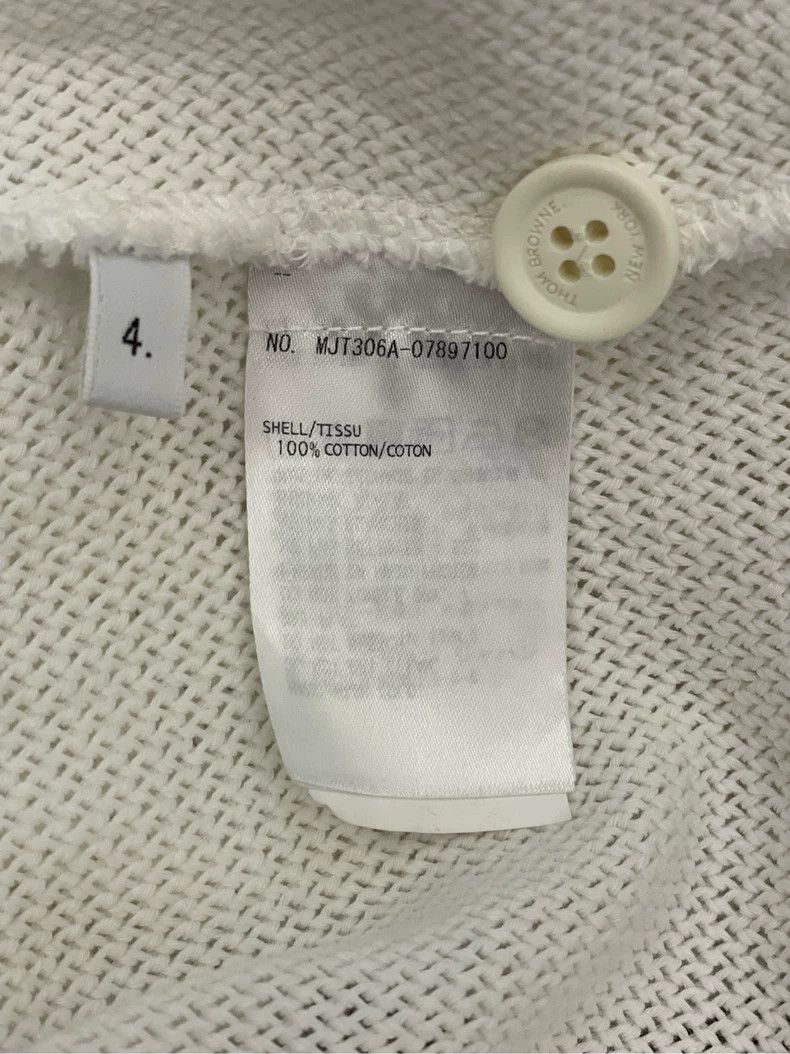 Thom Browne Thom browne White four-stripe knitted cardigan jacket 2504- Size US XL / EU 56 / 4 - 7 Thumbnail