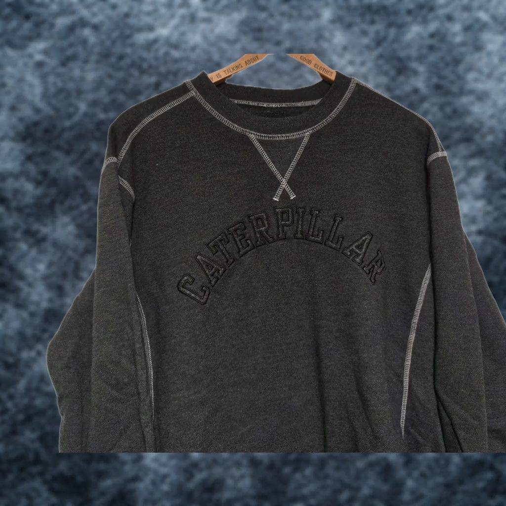 Vintage VINTAGE CAT Caterpillar Crewneck Sweatshirt Mens Large Gray Hooded Pullover Graphic Print Size US L / EU 52-54 / 3 - 1 Thumbnail