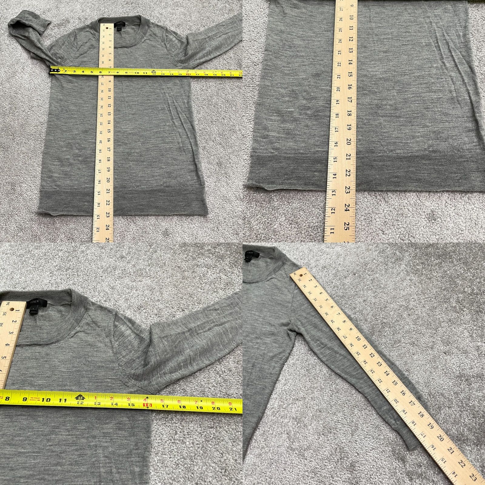 J.Crew J.Crew Wool Blend Pullover Sweater Womens Small Gray Crew Neck Knitted Casual Size S / US 4 / IT 40 - 8 Thumbnail