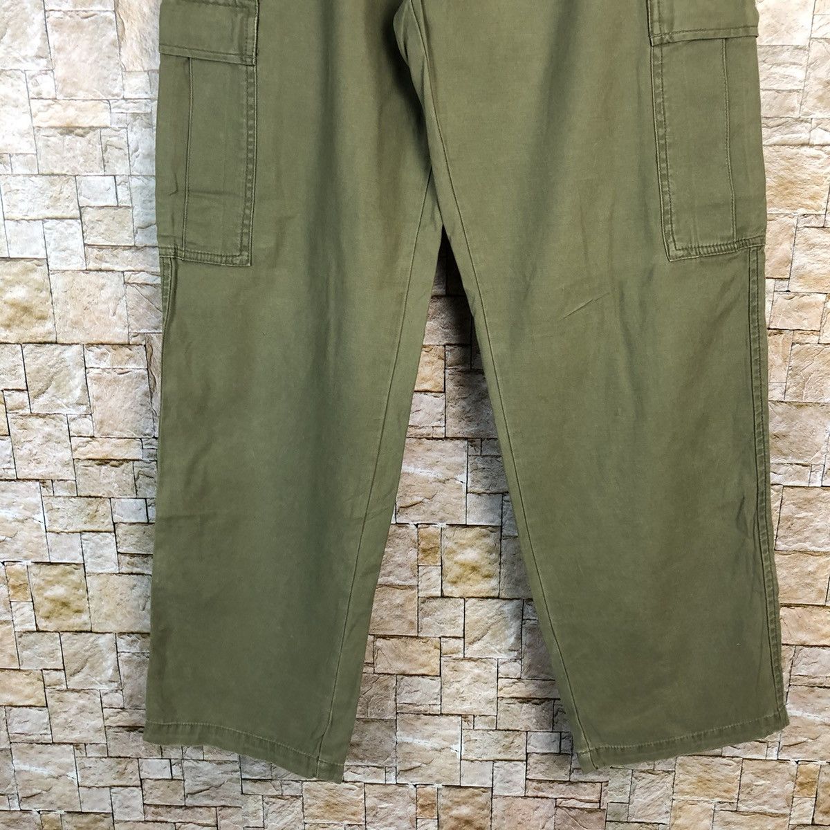 Japanese Brand Back Number Green Cargo Multipocket Pants #A734 Size US 31 - 6 Thumbnail