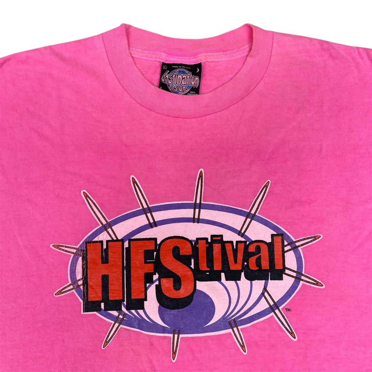 Band Tees × Vintage Vintage HFStival Music Festival 90s T-Shirt Size US L / EU 52-54 / 3 - 3 Thumbnail