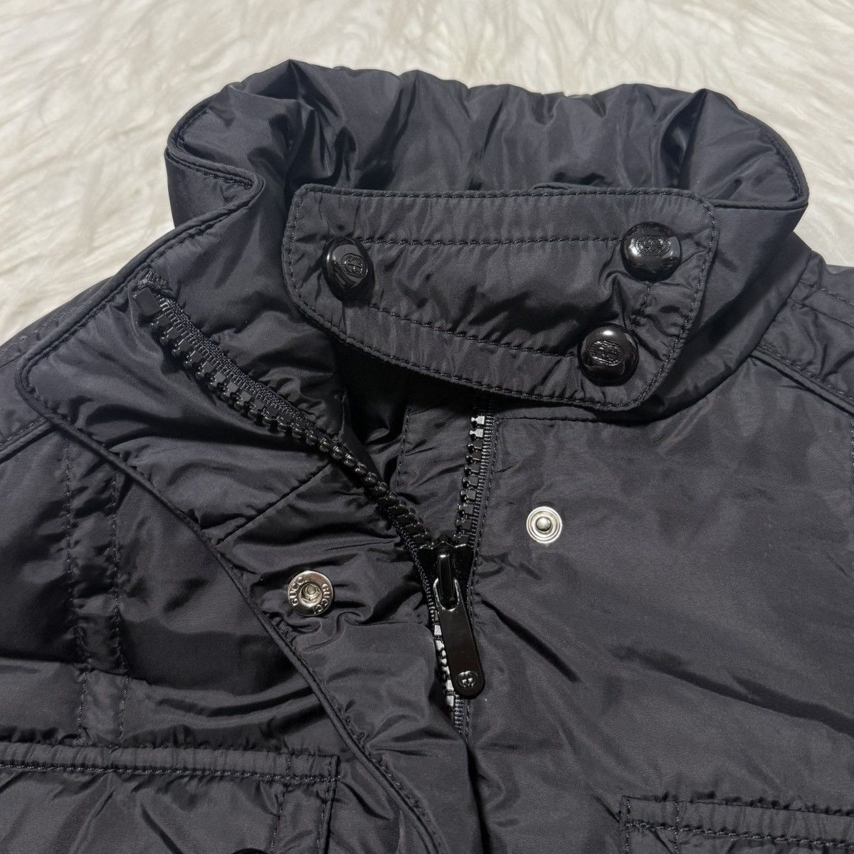 Gucci Authentic Gucci GG Logo Button Quilted Down Jacket 38 Black Size XS / US 0-2 / IT 36-38 - 9 Thumbnail