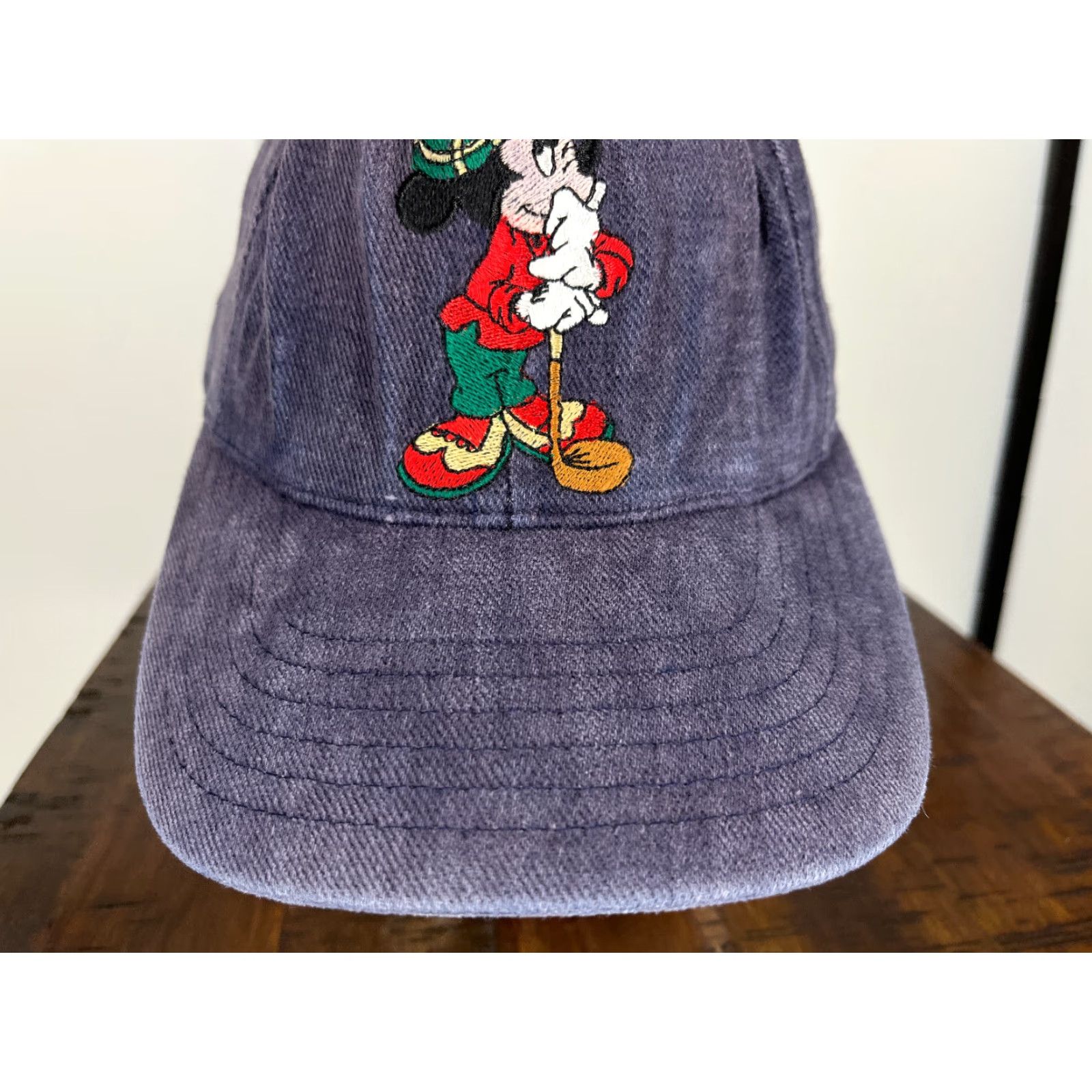 Disney VINTAGE Disney Mickey Mouse Golf Hat Cap Strap Back Adult One Size Blue Cotton Size ONE SIZE - 3 Thumbnail