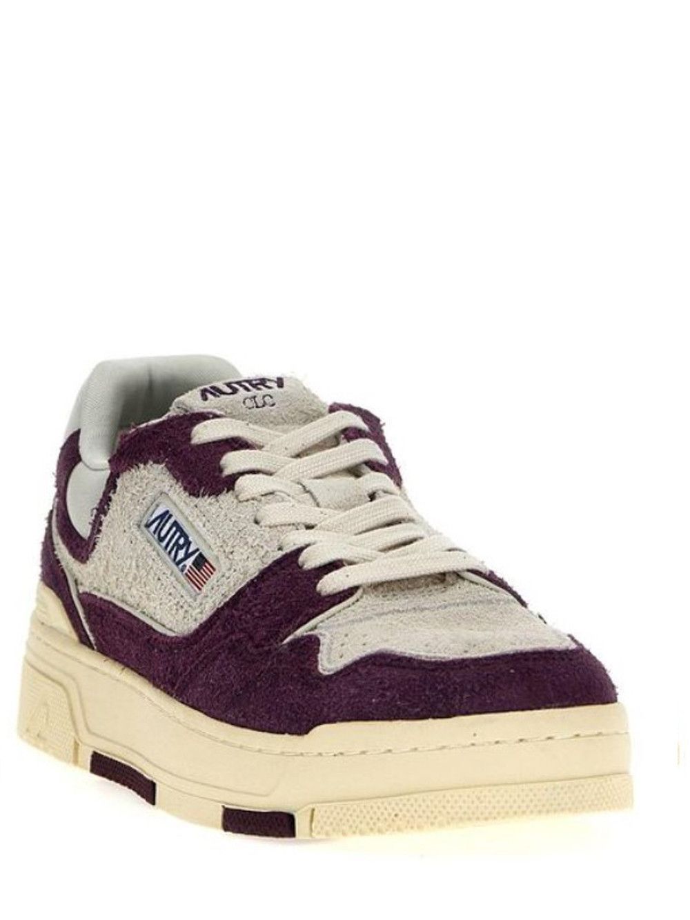 AUTRY o1s22i1n0125 Suede Low-Top Sneakers in Beige Purple Size US 6 / IT 36 - 2 Thumbnail