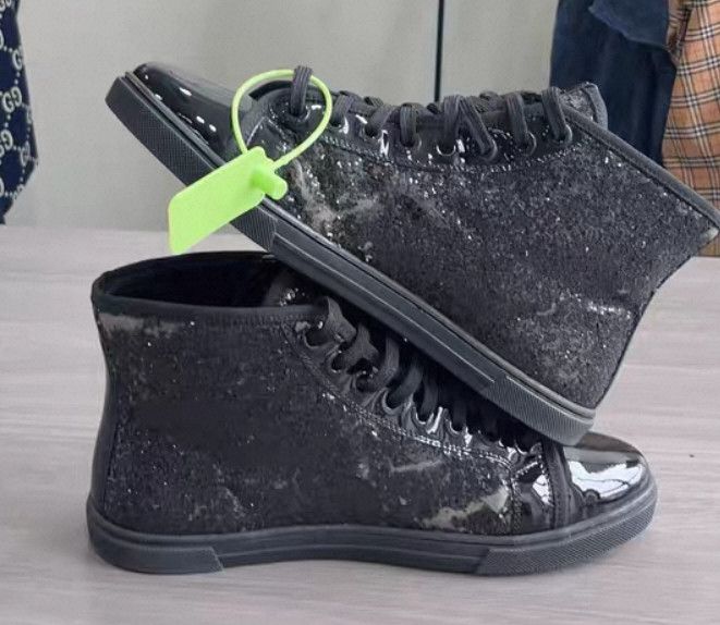 Louis Vuitton Louis Vuitton Felt Sequined High-Top Sneakers -2508 Size US 5.5 / EU 38 - 6 Thumbnail