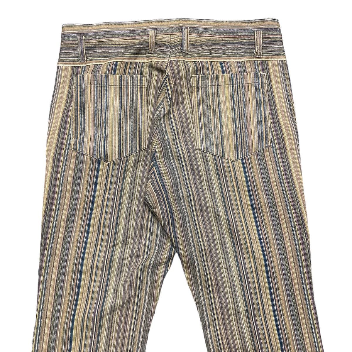 Japanese Brand CUSTOM CULTURE PinStriped Denim Flare Jeans Size US 30 / EU 46 - 9 Thumbnail