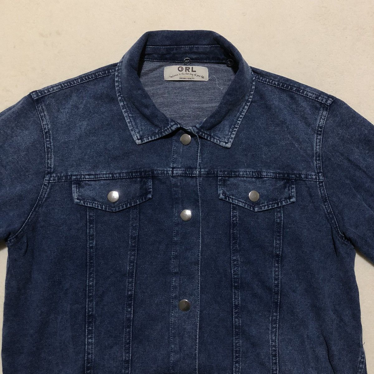 Japanese Brand × Vintage Japanese Brand GRL Light Denim Jacket Size US M / EU 48-50 / 2 - 2 Thumbnail