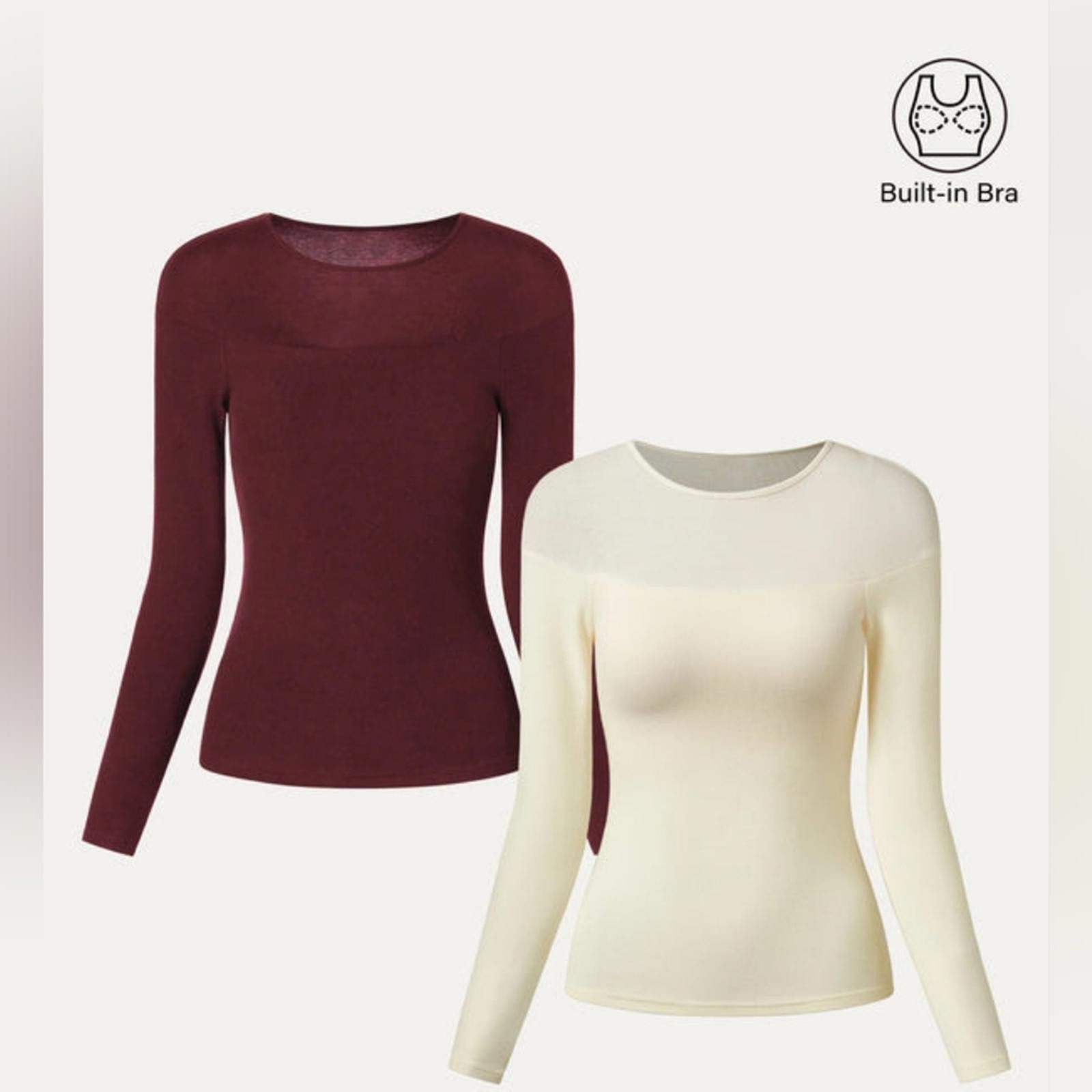 Designer OGL Light Thermal Tencel Wool Sheer Shoulder Brami Top Size S / US 4 / IT 40 - 5 Thumbnail
