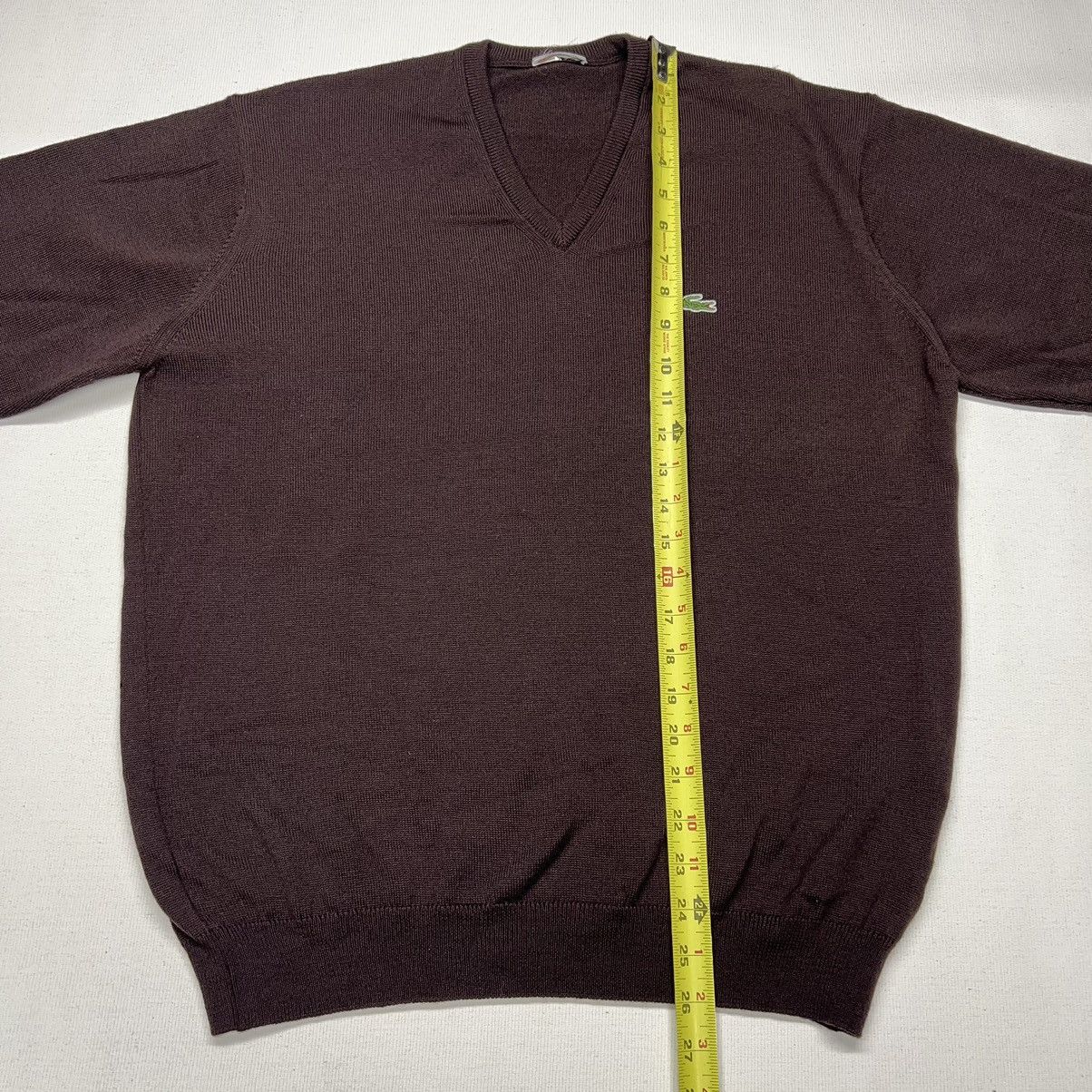 Lacoste Lacoste Sweater Brown Wool V-Neck Sweater Laine Vierge Size US M / EU 48-50 / 2 - 12 Thumbnail