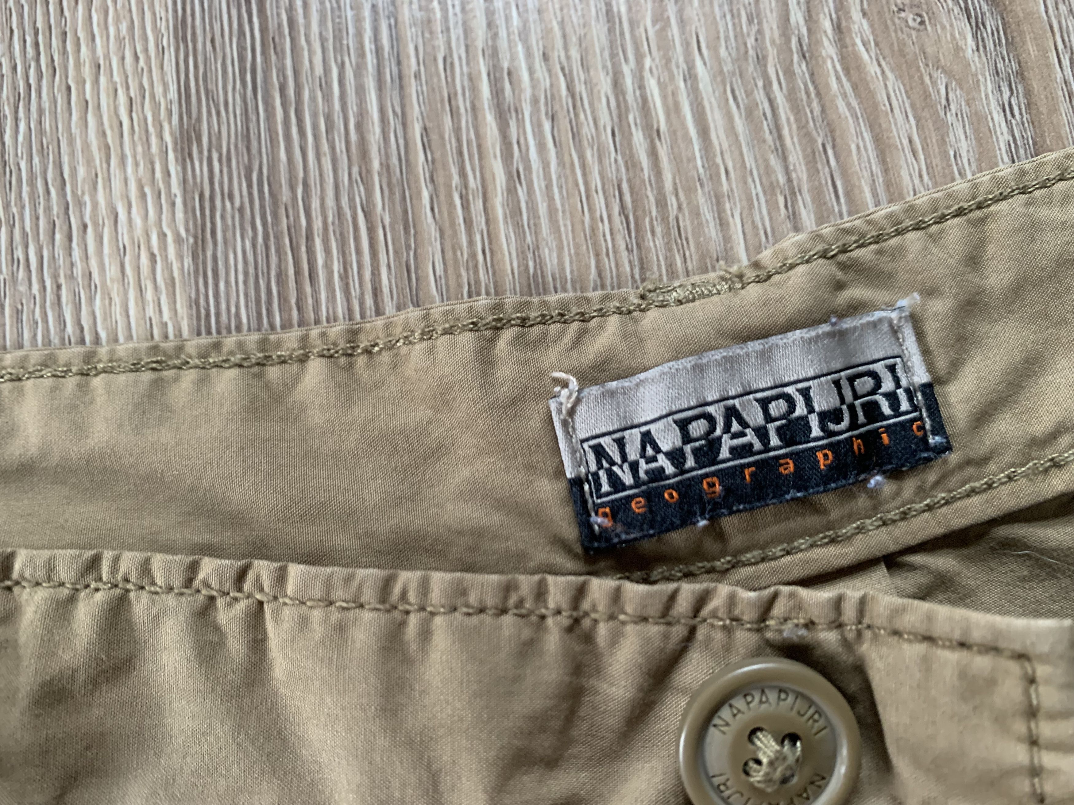 Napapijri Napapijri Cotton Basic Khaki Casual Shorts Size US 34 / EU 50 - 9 Thumbnail