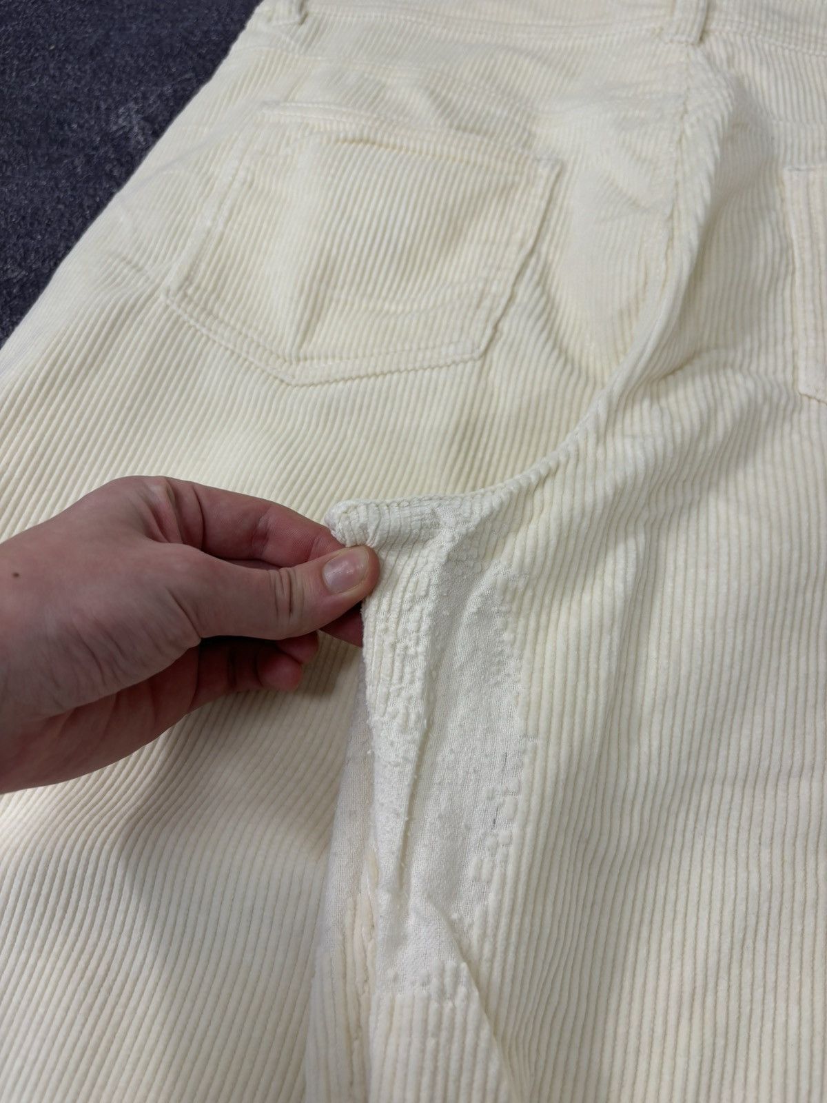 Sezane Sezane Women’s Cream Corduroy Velvet Wide Leg Pants Trousers Size 32" / US 10 / IT 46 - 20 Thumbnail