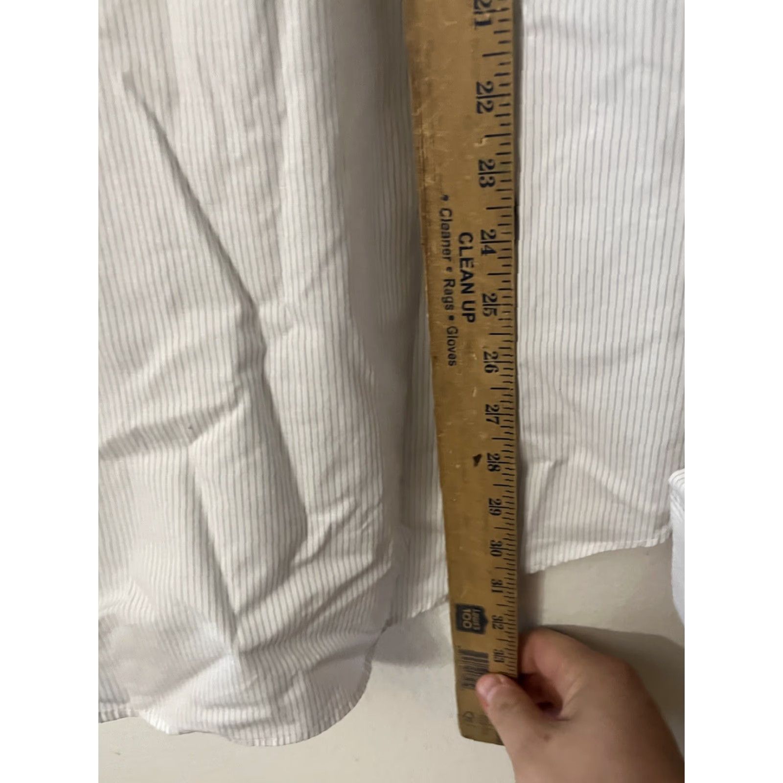Calvin Klein Calvin Klein Dress Shirt Men 16.5 White Striped Slim Fit Non-Iron Size US L / EU 52-54 / 3 - 4 Thumbnail