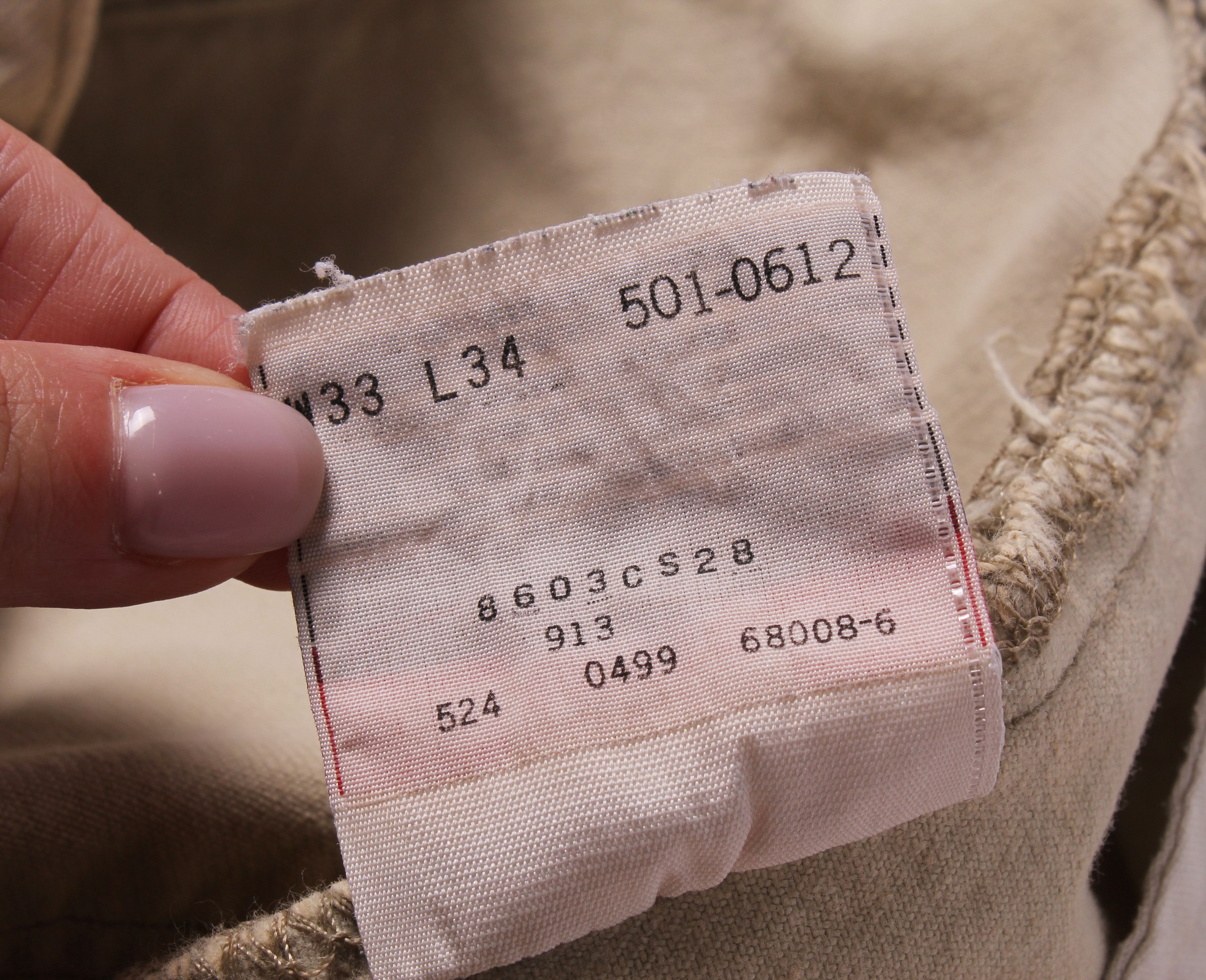 Levi's × Levi's Vintage Clothing Vintage 90's LEVI'S 501 Cream Straight Denim Jeans Size US 33 - 6 Thumbnail
