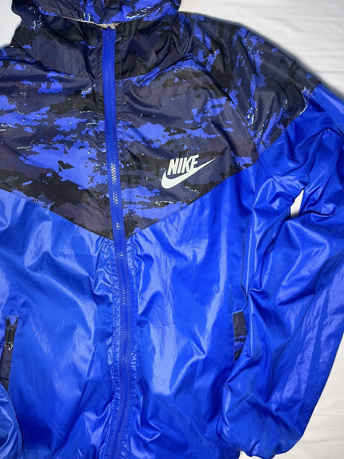 Nike Nike Audio Windbreaker (Blue Camo) Size US S / EU 44-46 / 1 - 5 Thumbnail