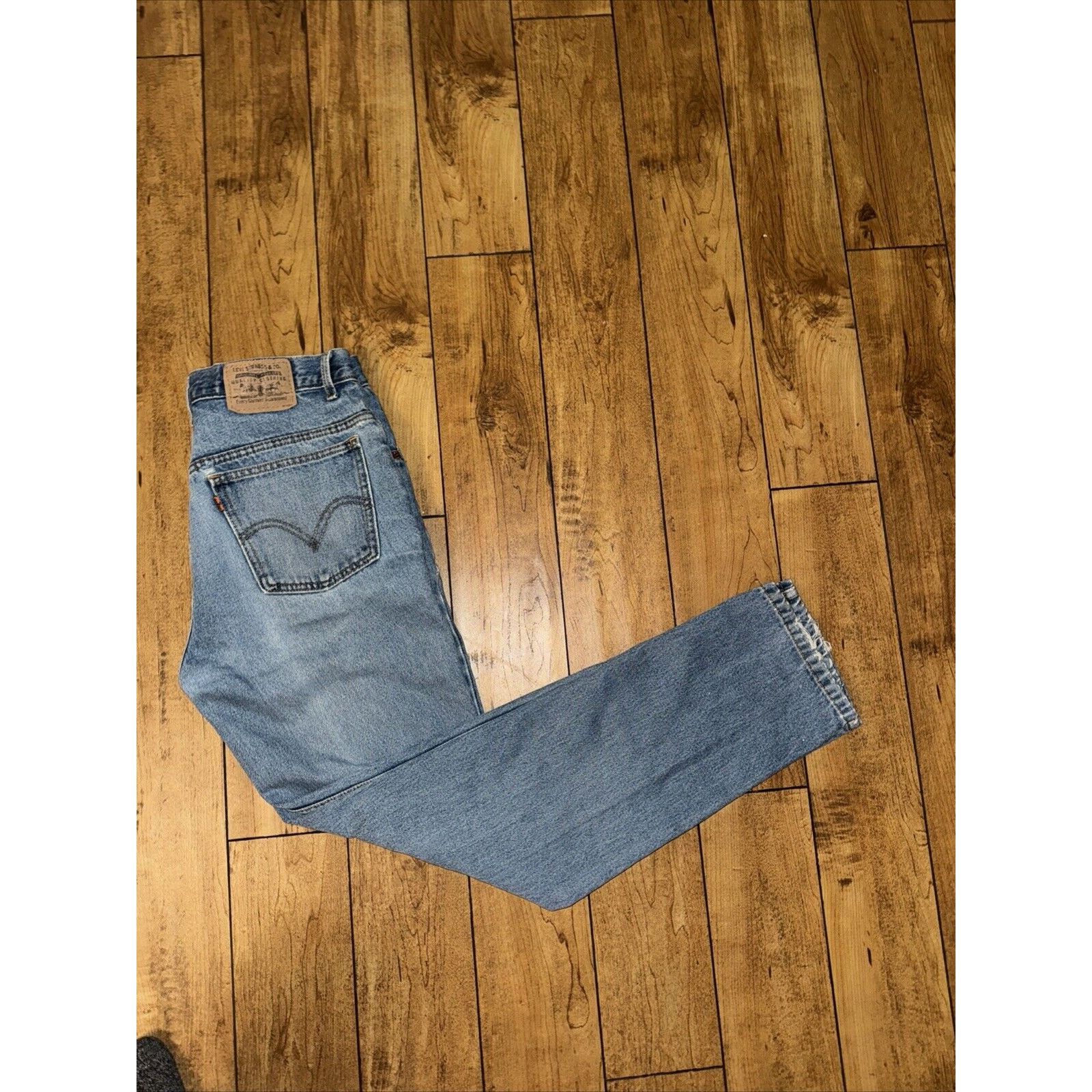 Levi's × Vintage Vintage Levi’s Orange Tab 32x32 Distressed Denim Light Blue Size US 32 / EU 48 - 1 Thumbnail