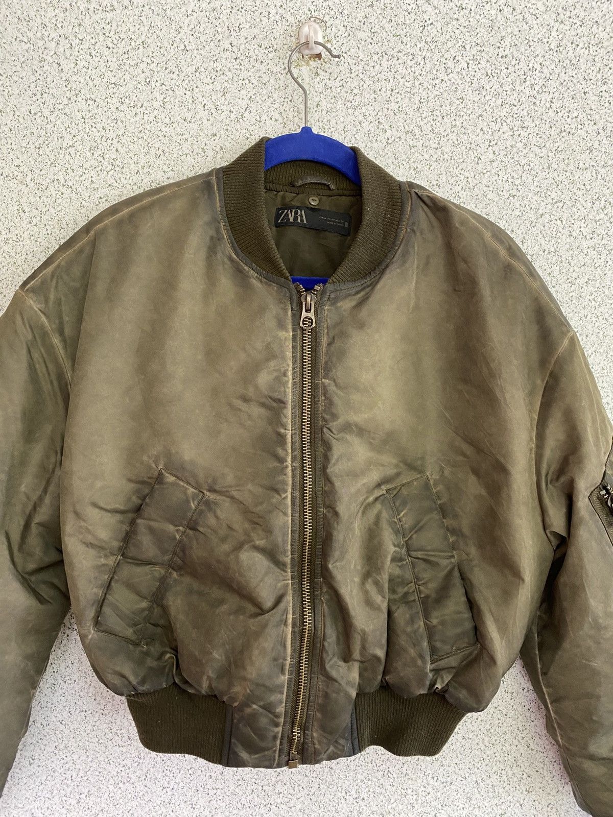 Zara ZARA Basic Military Bomber Jacket Alpha Croptop for Women Size M / US 6-8 / IT 42-44 - 5 Thumbnail