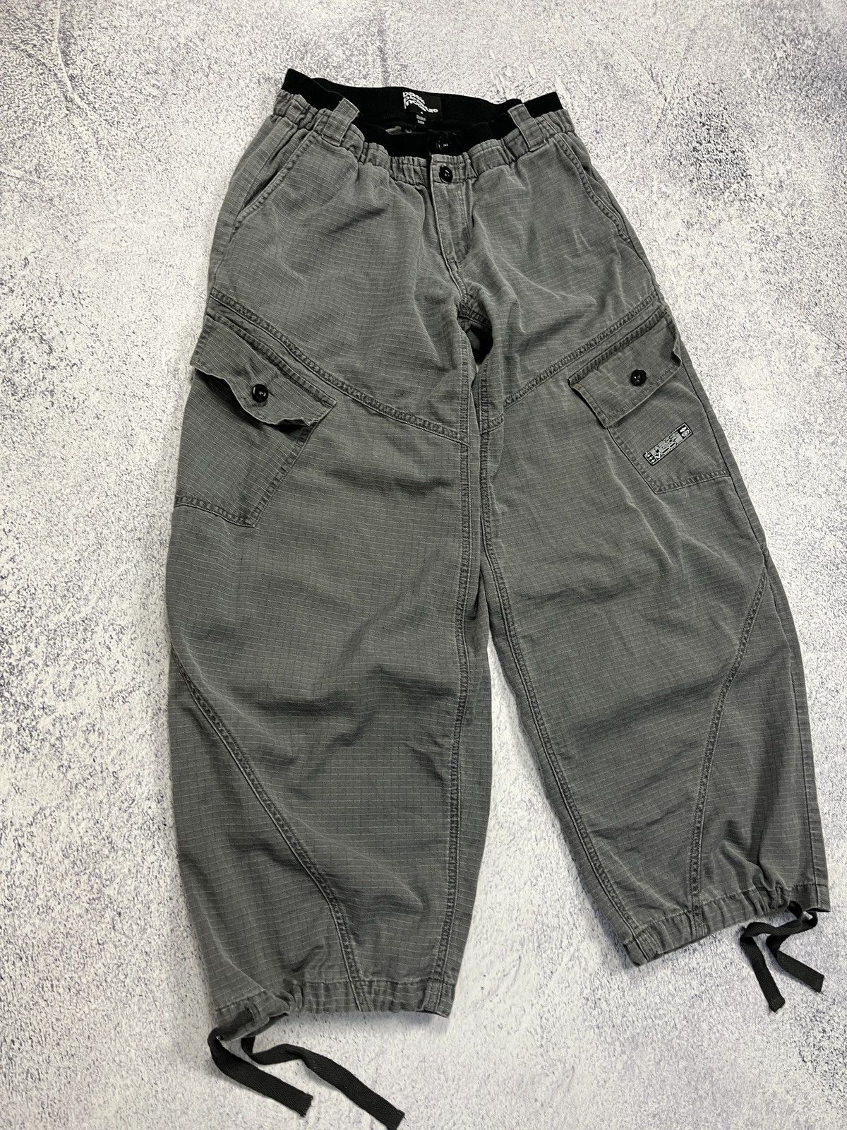 Japanese Brand Basic Pleasure Mode Japanese Cargo Baggy Pants Avant Garde Size 30" / US 8 / IT 44 - 7 Thumbnail