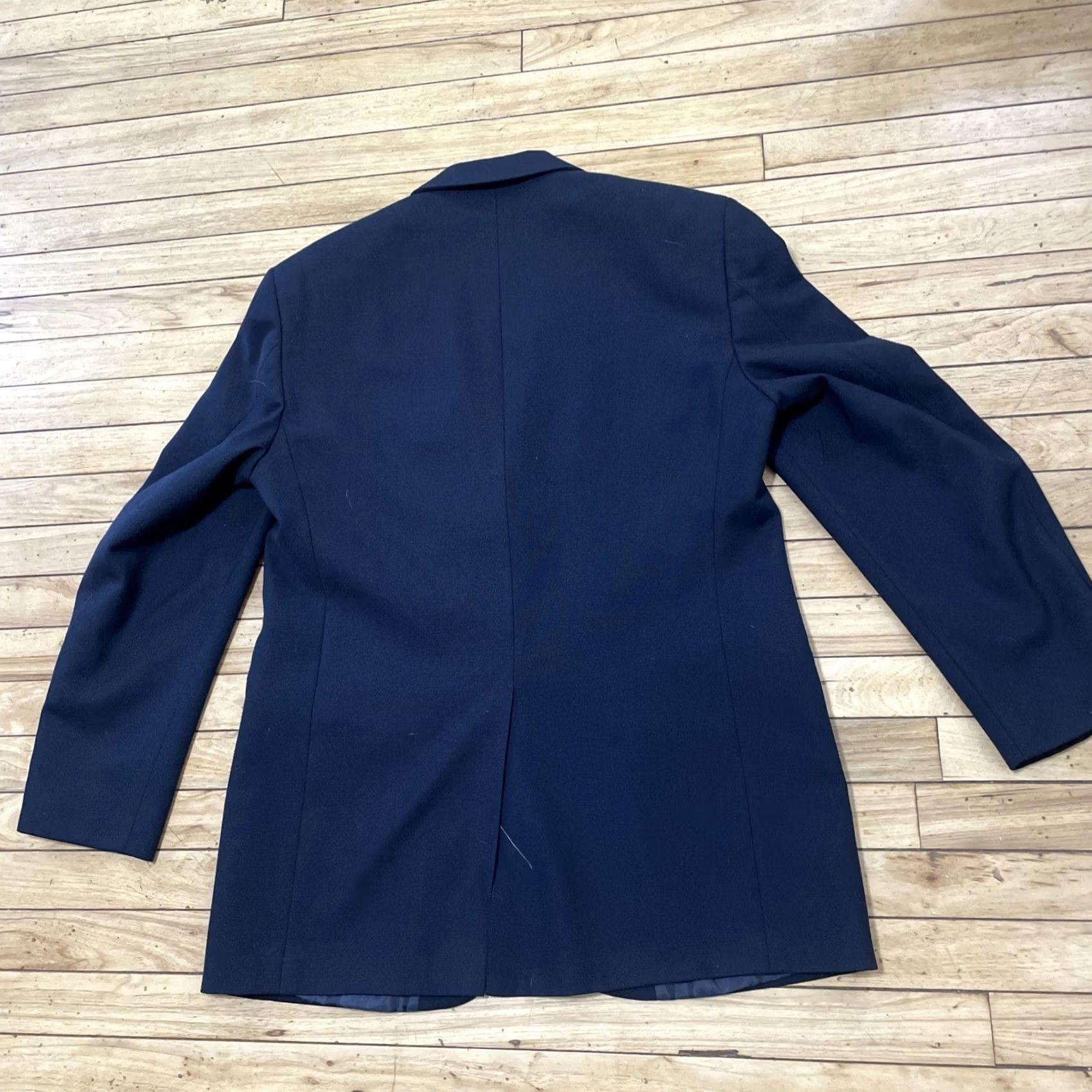 Geoffrey Beene Geoffrey Beene Blazer Mens 42 Long Blue Wool Brass Button Single-Breasted 2 Piece Sportcoat Jacket Size 42R - 3 Thumbnail