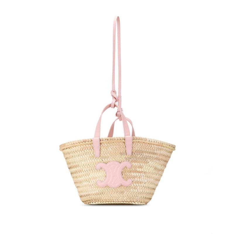 Celine Celine Celine Raffia Leather Triomphe Classic 2WAY Bag Natural Material Handbag in Very Good Condition Size ONE SIZE - 1 Thumbnail
