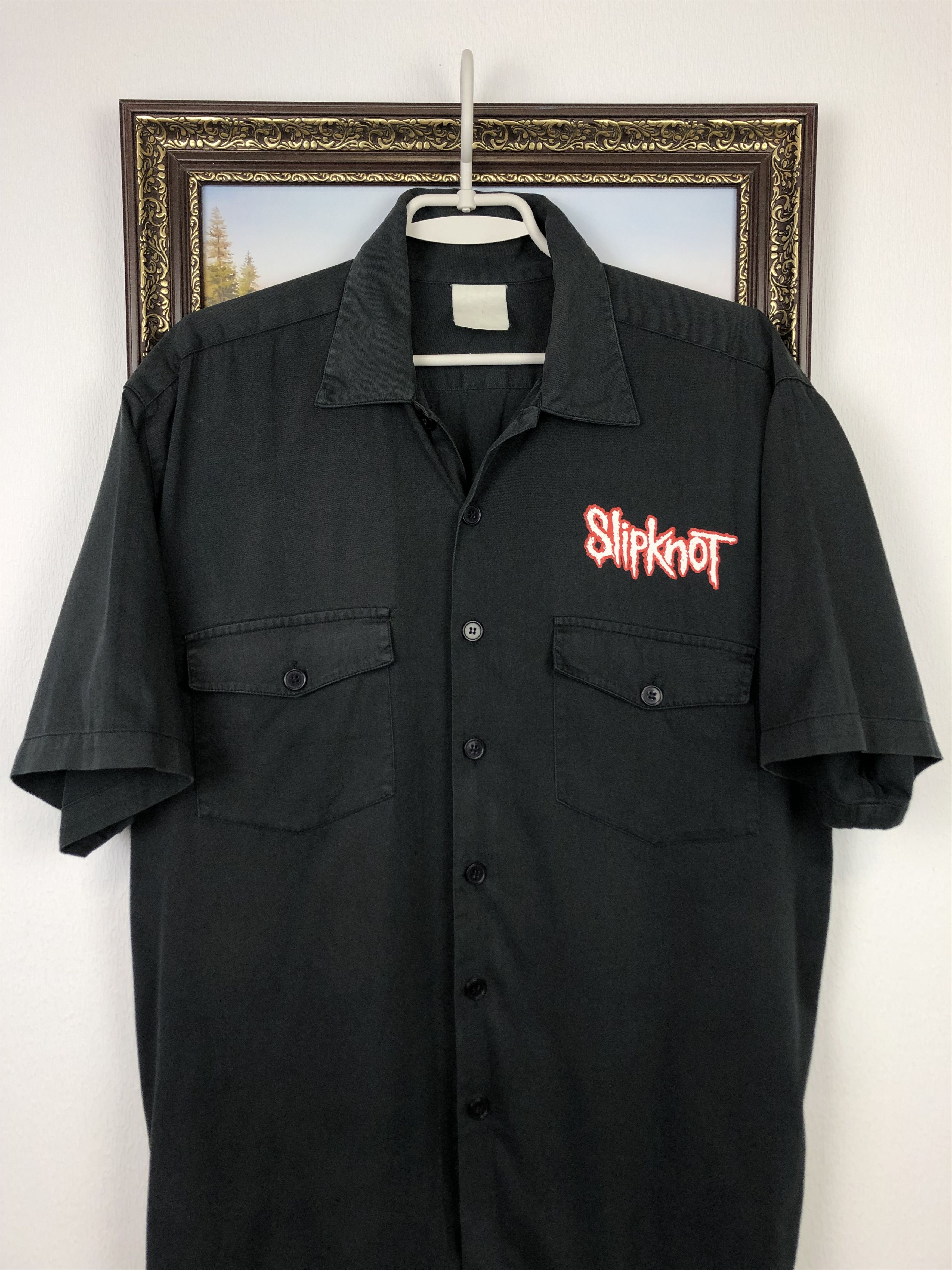 Slipknot Vintage 90s Slipknot Band Button Up Shirt Black Tee Hype Size US XL / EU 56 / 4 - 2 Thumbnail